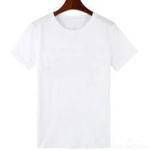 Load image into Gallery viewer, Vestido t-shirt Korean version solid color white style wild cute letter shirt printing series polyester short-sleeved dress coat