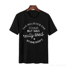 Load image into Gallery viewer, Vestido t-shirt Korean version solid color white style wild cute letter shirt printing series polyester short-sleeved dress coat