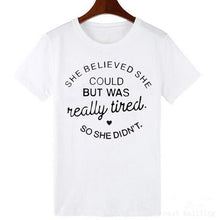 Load image into Gallery viewer, Vestido t-shirt Korean version solid color white style wild cute letter shirt printing series polyester short-sleeved dress coat