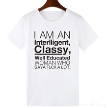 Load image into Gallery viewer, Vestido t-shirt Korean version solid color white style wild cute letter shirt printing series polyester short-sleeved dress coat