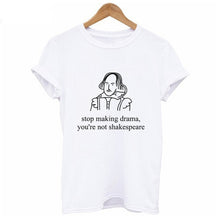 Load image into Gallery viewer, Vestido t-shirt Korean version solid color white style wild cute letter shirt printing series polyester short-sleeved dress coat