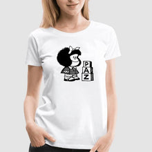 Load image into Gallery viewer, Mafalda T-shirt Women Summer Short Sleeve Quino Shirt Women'S Funny Cute O-Neck T-shirts Tops Tee Camiseta 90s Harajuku Shirts