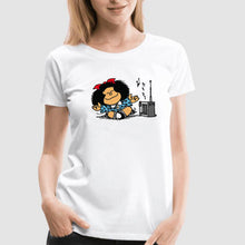 Load image into Gallery viewer, Mafalda T-shirt Women Summer Short Sleeve Quino Shirt Women'S Funny Cute O-Neck T-shirts Tops Tee Camiseta 90s Harajuku Shirts