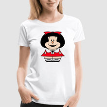 Load image into Gallery viewer, Mafalda T-shirt Women Summer Short Sleeve Quino Shirt Women'S Funny Cute O-Neck T-shirts Tops Tee Camiseta 90s Harajuku Shirts